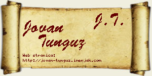 Jovan Tunguz vizit kartica